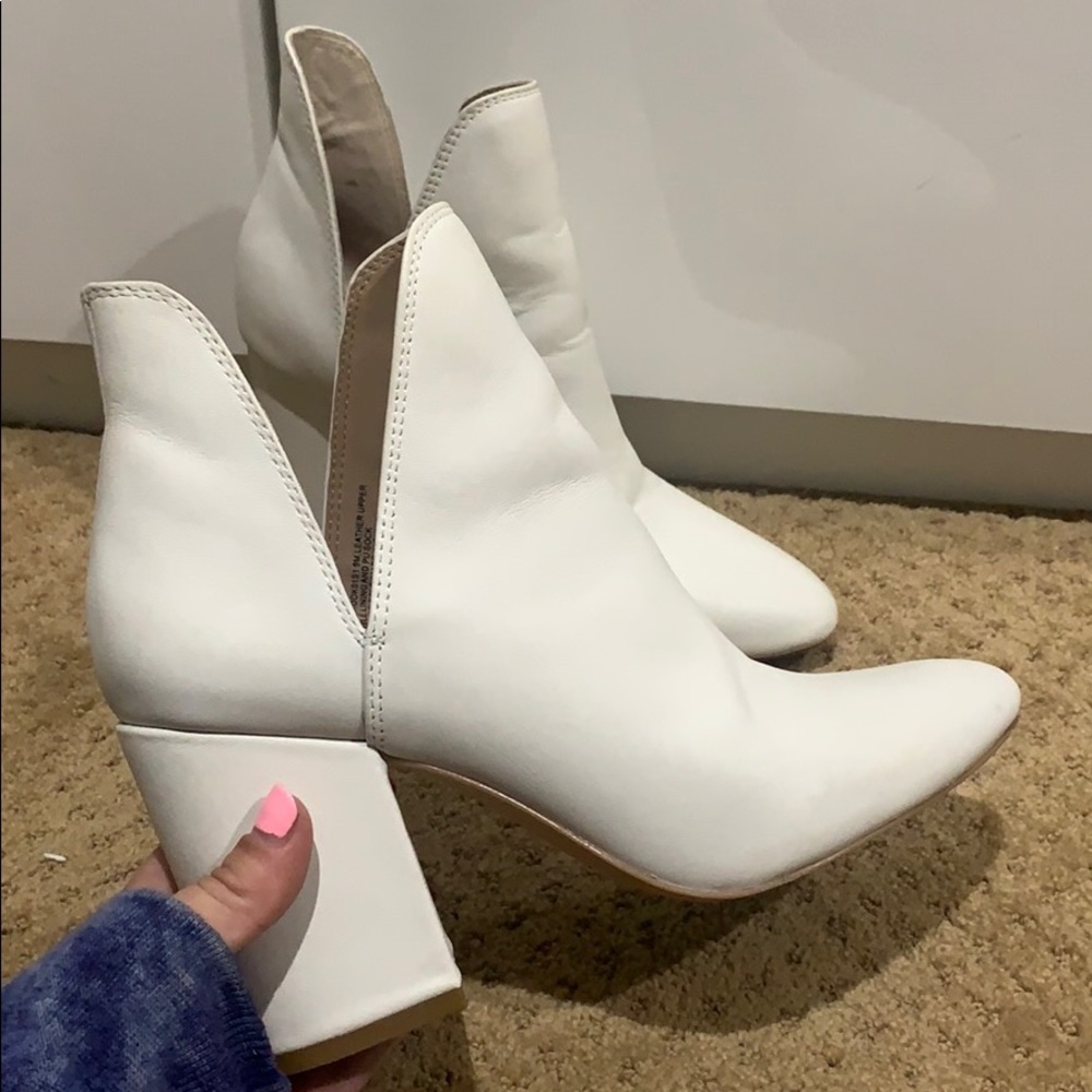 Steve Madden White Booties